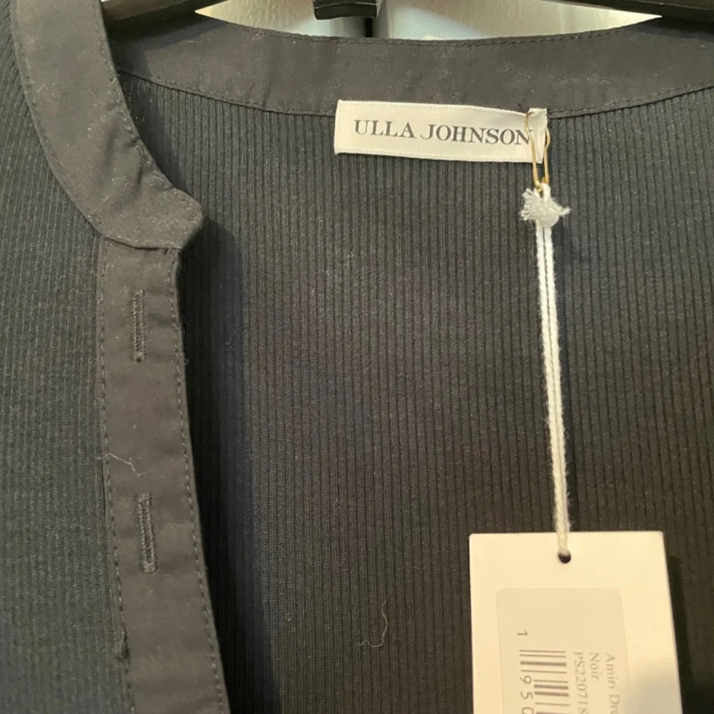 Ulla Johnson black 100% cotton dress with puff sleeves, tiered, sz. M, NWT, mint - Picture 6 of 7
